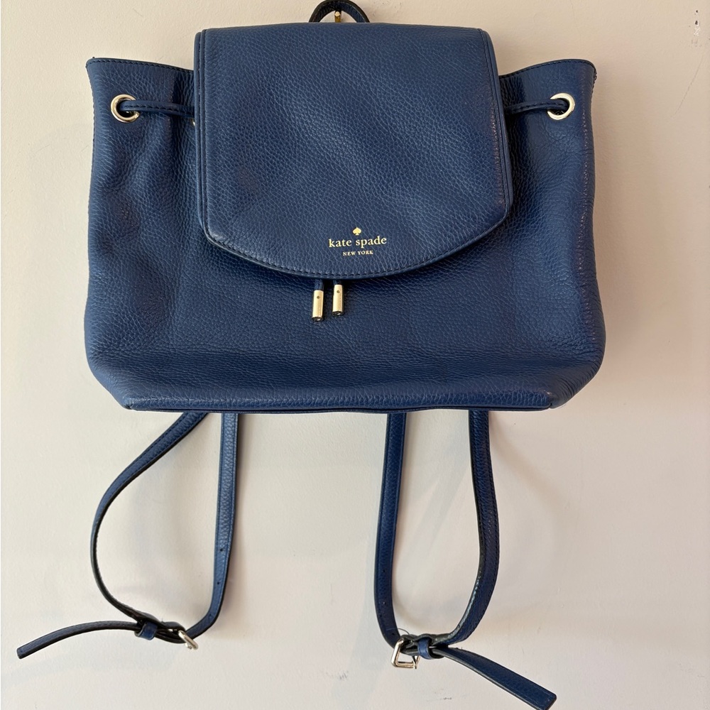 Kate Spade Navy Leather Backpack